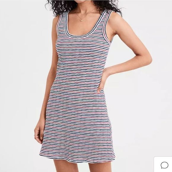 American Eagle Knit Ribbed Tank Dress Size Size Small - Picture 1 of 6